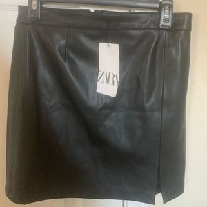NWT Zara Leather Skirt